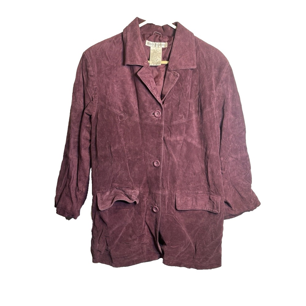 kessica holbrook womens leather purple coat‎ size medium